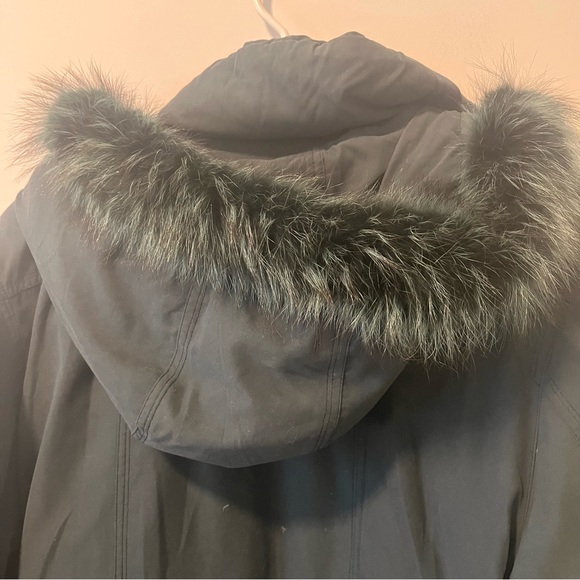 Goose Down Dark Green Full Length Winter Coat - Picture 6 of 8